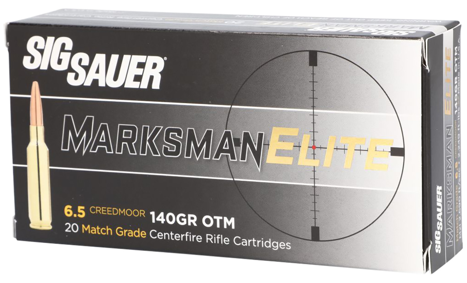 Sig Sauer E65CM120 Marksman Elite 6.5 Creedmoor 140 gr Open Tip Match 20 Per Box/ 10 Case