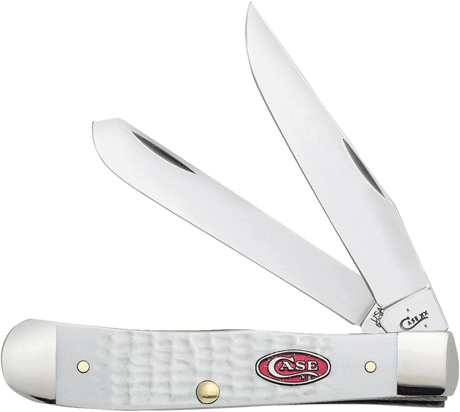 Case Trapper White Synthetic, 3.25 in Clip Point, 3.27 in Spey