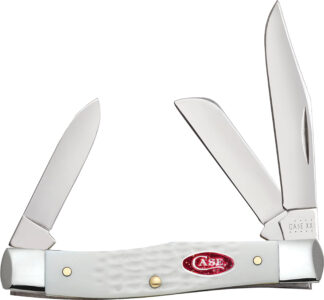 Case CAE Med Stockman White SparXX Jig Pocket Knife, 2.6 in Stainless Blade