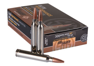 SIG Sauer Elite Hunting .300 Winchester Magnum 165 Gr Copper Solid Ammo, 20 Rounds Per Box