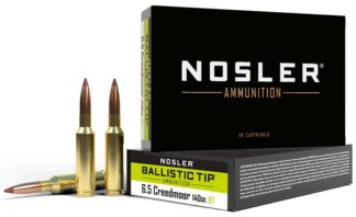 Nosler 6.5mm Creedmoor 140gr Ballistic Tip BTSP, 20 Rounds Per Box