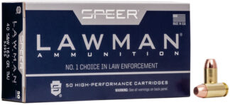 Speer Lawman .40 S&W 165 gr TMJ Flat Nose 50 Rounds Per Box