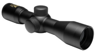 NCStar SC430B 4x30 Compact Rifle Scope, P4 Sniper Reticle, 1 in Tube, Blue Lens, Black Anodized