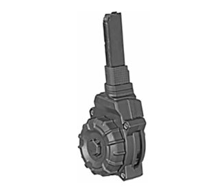 ProMag Standard Ruger LCP .380 ACP 32-Round Blue Steel Drum Magazine