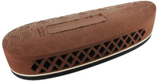 Pachmayr F325 Deluxe Medium Rubber Recoil Pad, Brown W/White Line, Stipple Face