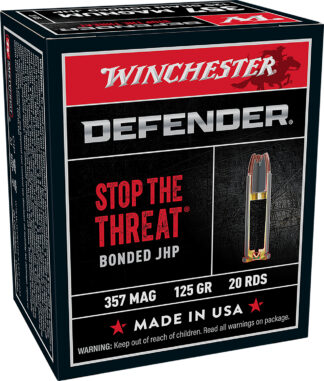 Winchester PDX1 Defender .357 Magnum 125 Gr Bonded Jacketed Hollow Point (JHP) - 20 Rounds
