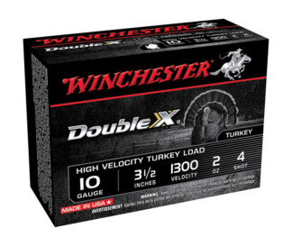 Winchester DoubleX 10 Gauge 3.5 in Turkey Shell, 2 oz, #4 Shot, 10 Rounds Per Box