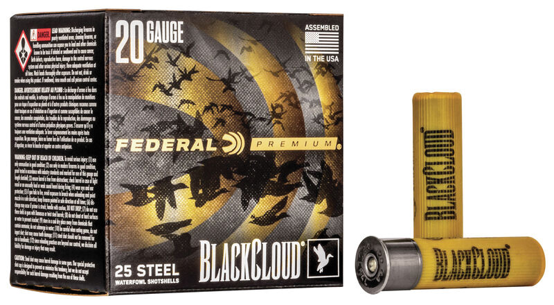 Federal Black Cloud FS 20 Gauge 3 in Steel Shot #2, 1 oz, 25 Rounds Per Box