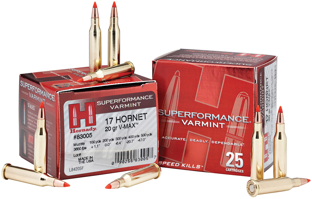 Hornady Superformance Varmint .17 Hornet 20gr V-Max 25 Rounds