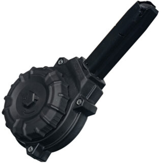 ProMag DRM-A56 9mm Black Polymer Drum Magazine, 50 Rounds