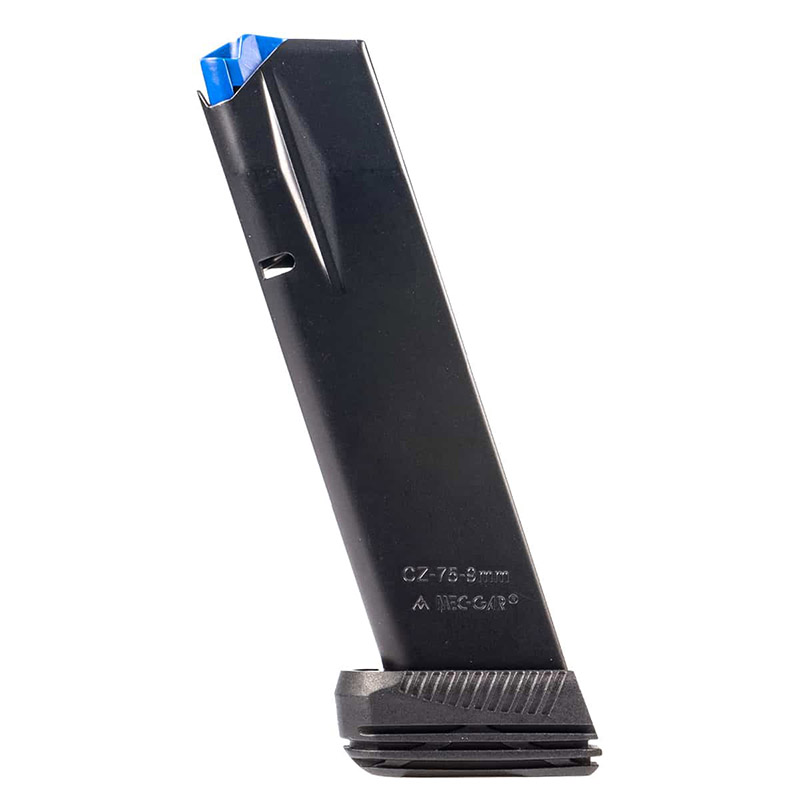 Mec-Gar CZ75 9mm 19-Round Extended Anti-Friction Coating Blue Magazine