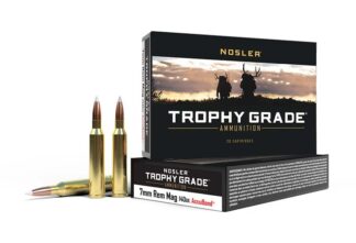 Nosler Trophy Grade 7mm Rem Mag 140 gr AB SP Ammo, 20 Rounds Per Box