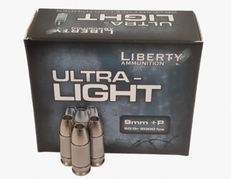 Liberty Ultra Light 9mm +P 50 gr LW Copper Monolithic Fragmenting Hollow Point, 20 Rounds