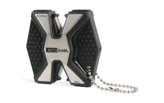 Accusharp Diamond PRO 2-Step Knife Sharpener Black/White Brushed Aluminum