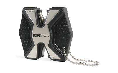 Accusharp Diamond PRO 2-Step Knife Sharpener Black/White Brushed Aluminum