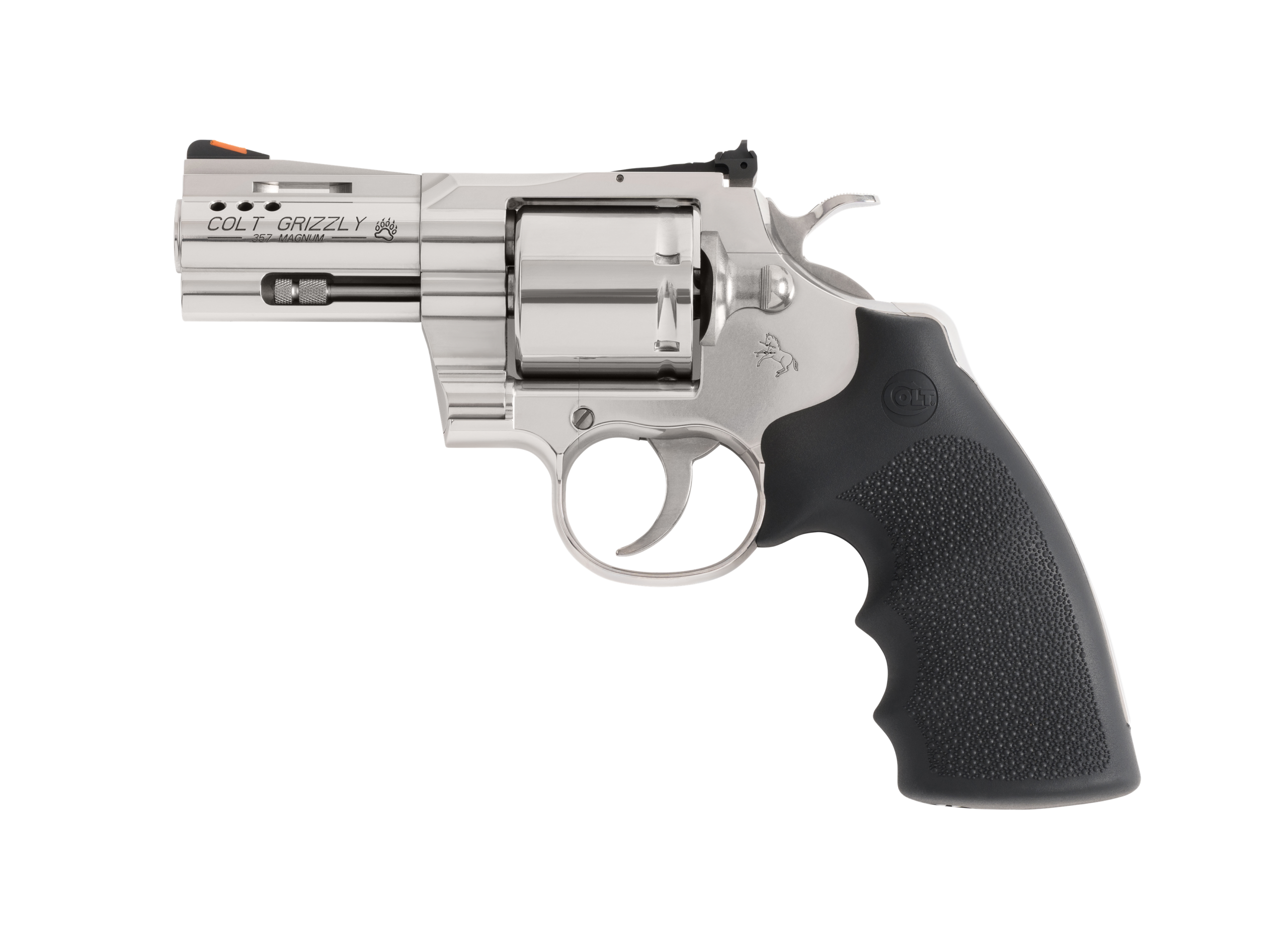 Colt Grizzly .357 Magnum Double Action/Single Action Revolver, 3 in Stainless, 6 Rounds