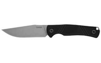 Kershaw Pack Mule Fixed Blade Knife 3.9 in Clip Point N690 Steel, Satin Working Finish, Kydex Sheath