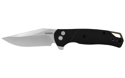 Kershaw Runoff 3.1 in Clip Point Folding Knife, Stone Washed, Button Lock
