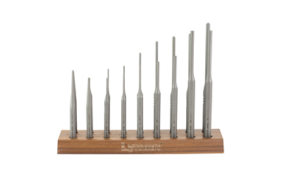 Lyman 18-Piece Hex Punch Set with Walnut Bench Block (Steel)