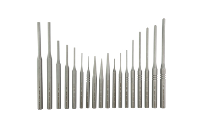 Lyman 18-Piece Hex Punch Set with Walnut Bench Block (Steel)