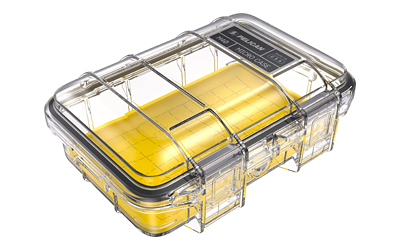 Pelican M40 Micro Case Yellow/Clear, O-Ring Seal, Dual Latches