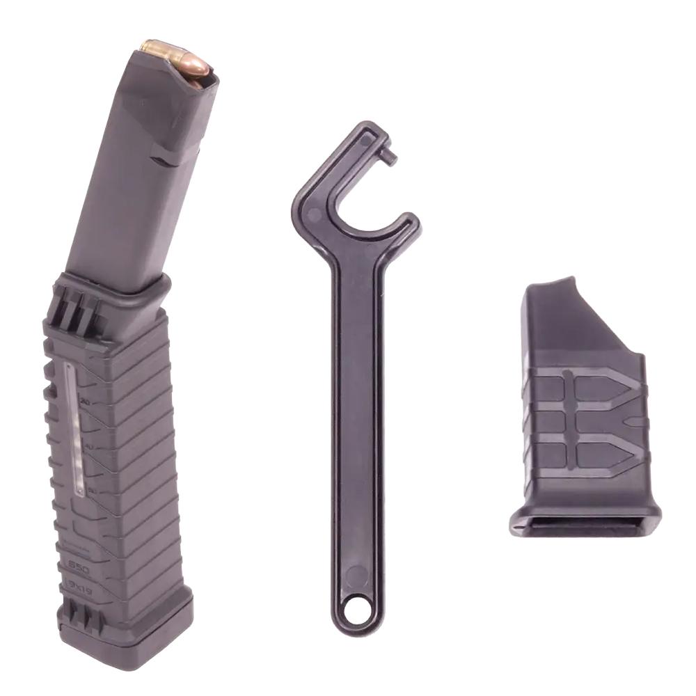 American Tactical / ATI Schmeisser S-50 Glock-Style Magazine 9mm Luger, 50 Rounds, Window