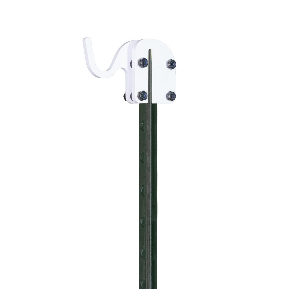 Birchwood Casey T-Post Target Hook, 3/8 in AR500 Steel, White Powder Coat