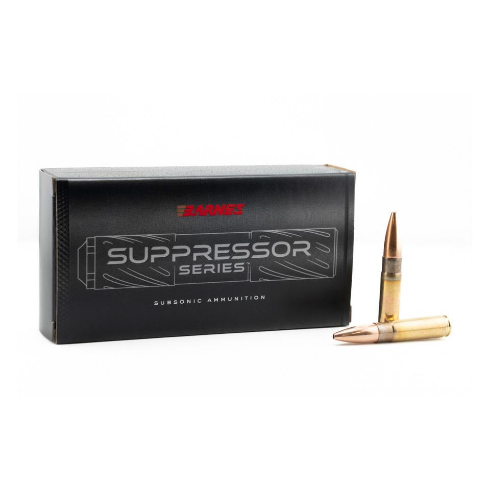 Barnes Suppressor Series Sierra GameKing rifle Ammunition .300 Blackout 205gr HP 1060 fps 20/ct