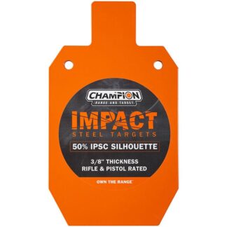 Champion Impact Steel Silhouette Target 3/8" Steel, Orange (Centerfire Rifle/Pistol)