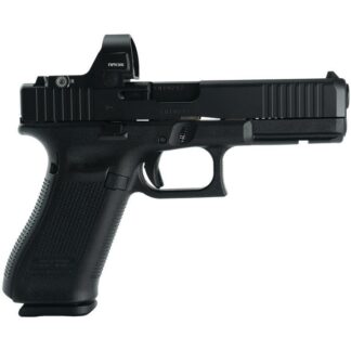 Glock V-Series Model 17 9mm 4.5 in Semi-Auto, 17 Rounds, Black Cerakote W/ Viridian RFX35, right side view
