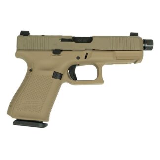Glock V-Series Model 19 9mm Luger Semi-Auto Handgun, 4.6 in Threaded Barrel, FDE Cerakote