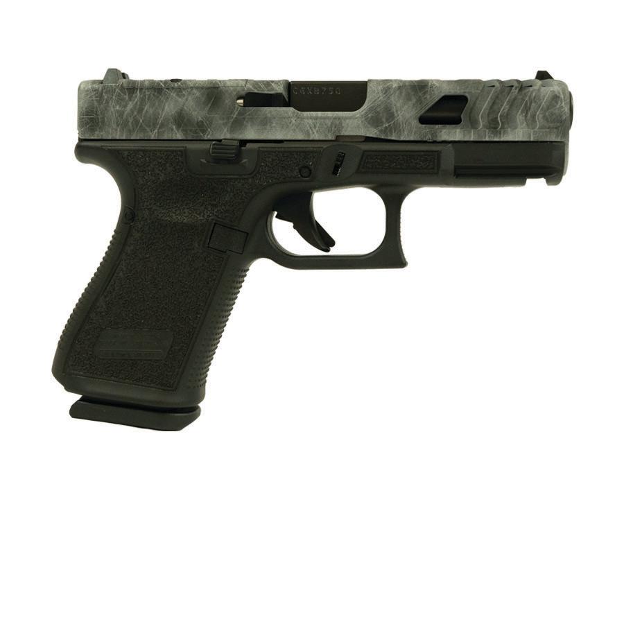 Glock V-Series Model 19 9mm Luger, 4.02 in Barrel, Marble Cerakote, 15-Round Magazines, right side view