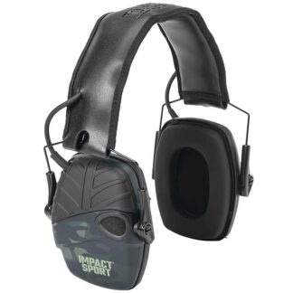 Howard Leight Impact Sport Electronic Earmuff, NRR 22dB, Multi-Cam Black
