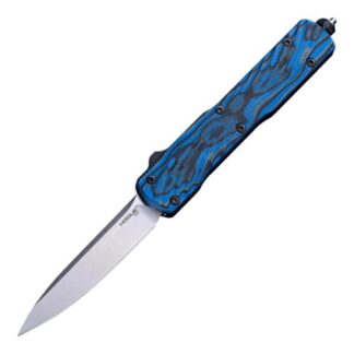 Hogue Counterstrike OTF Automatic Knife 3.35 in Drop Point Blade, Blue G-Mascus G10, Stone Tumbled