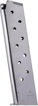 Mec-Gar Colt 1911 Government .45 ACP 10-Round Nickel Detachable Magazine