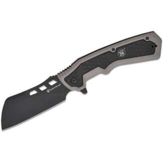 Battenfeld Smith & Wesson Assisted Folding Knife 3-1/2 in Cleaver Blade, Black