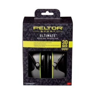 3M Peltor Sport Ultimate Earmuff Over-the-Head, NRR 30, Gray/Black