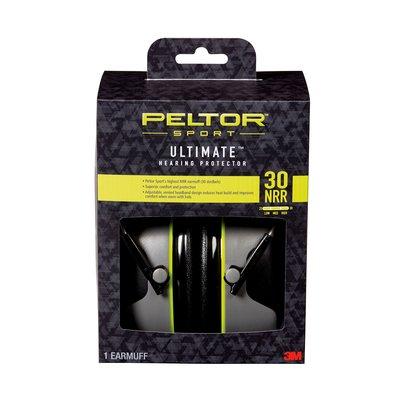 3M Peltor Sport Ultimate Earmuff Over-the-Head, NRR 30, Gray/Black