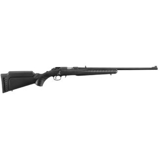 Ruger American Rimfire LRT .22 LR Bolt Action 22 in Satin Blued, Black Synthetic, 10-Round Tang Safety