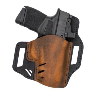Versacarry Rough Rider OWB Holster Size 1 for Right-Handed Carry, Brown Water Buffalo Leather