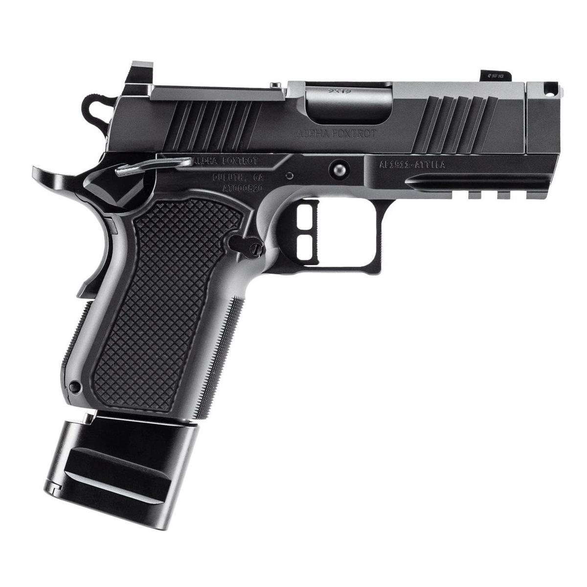 ALPHA FOXTROT AF1911-ROMULUS 9mm Luger Semi-Auto Handgun, 3.5 in Ported Barrel, DLC Black