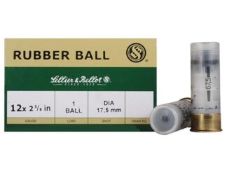 Sellier & Bellot SB12RBA 12 Gauge 2.75 in Rubber Ball Shotshell, 25 Rounds