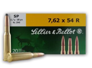 Sellier & Bellot 7.62x54R 180 gr Soft Point Centerfire Rifle Ammo, 20 Rounds