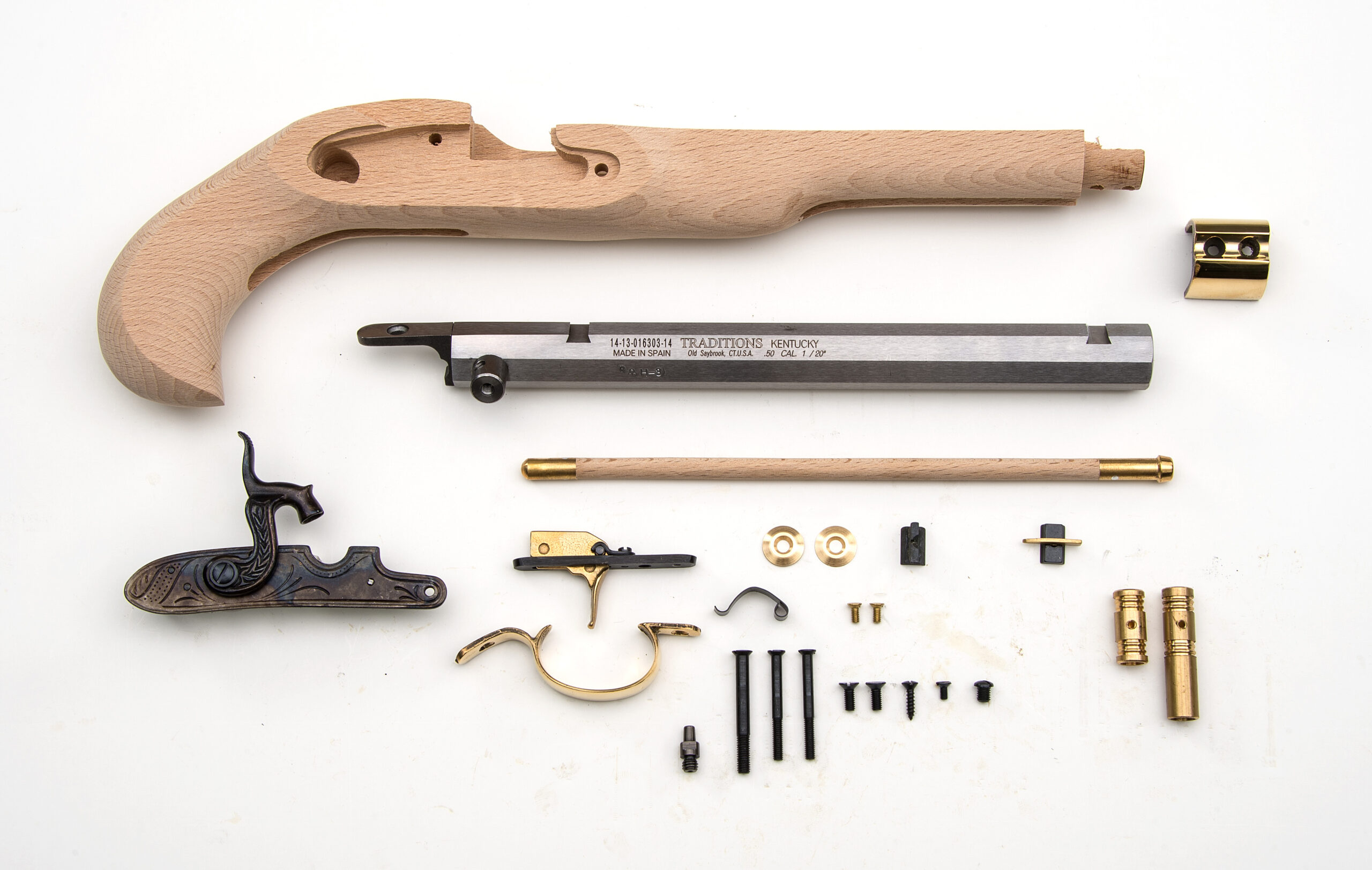 Turner Fabrications Kentucky Pistol Kit 50 Cal 10 in Blued/Case Hardened Sidelock