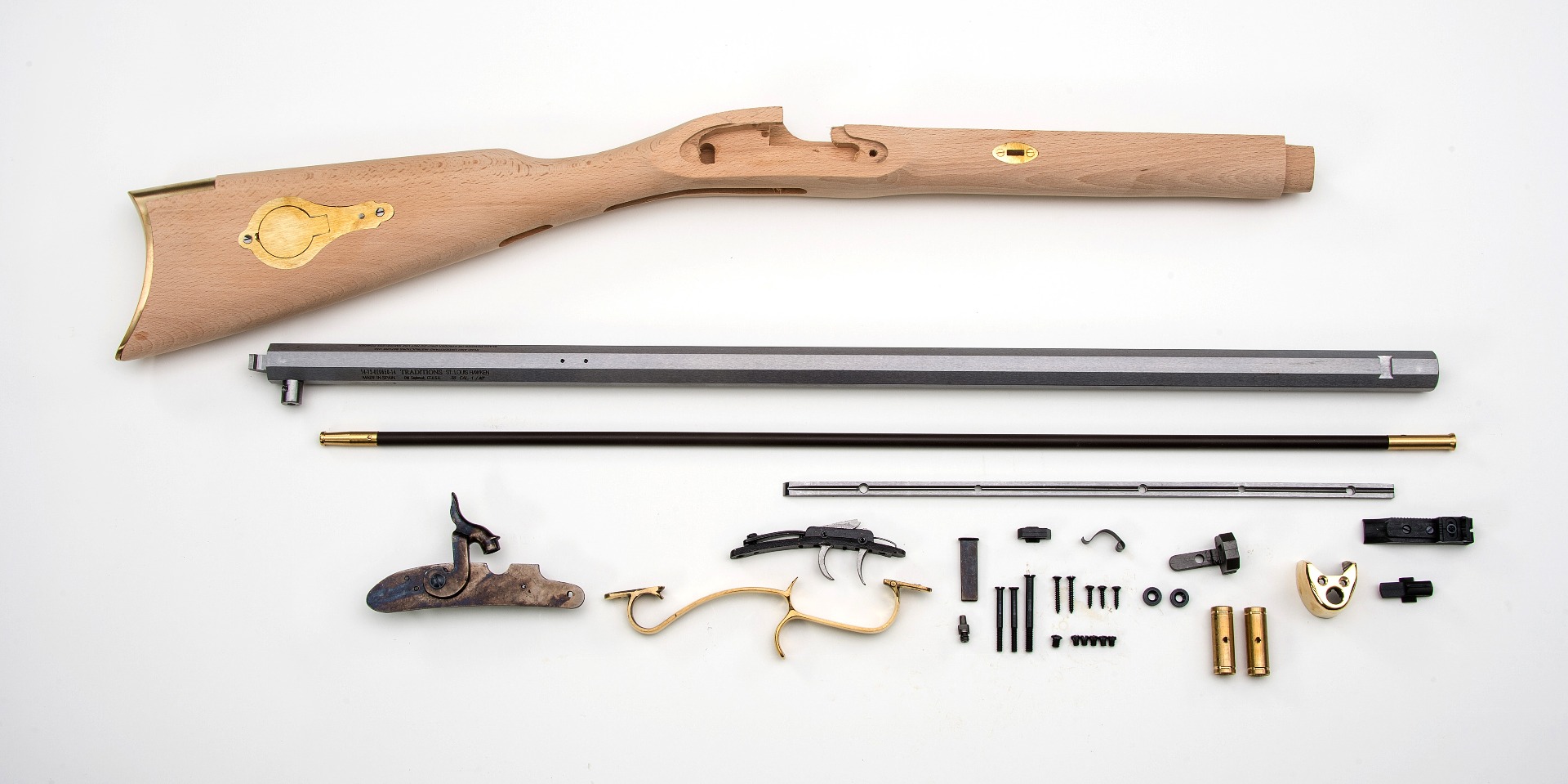 Turner Fabrications TRAD KRC52408 St. Louis Hawken 50 Caliber 28 in Percussion Rifle Kit