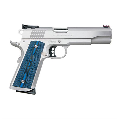 Colt Gold Cup Trophy 9mm Semi-Auto Pistol, 5 in Barrel, Stainless/Blue, 9+1 Rounds