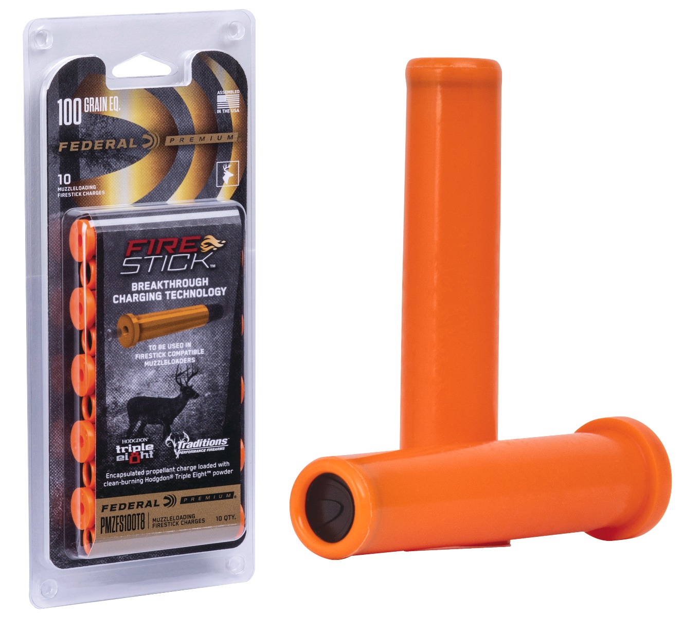 Federal Premium FireStick .50 Cal 100gr Ignition Charge, 10/Box, Traditions Nitro Only