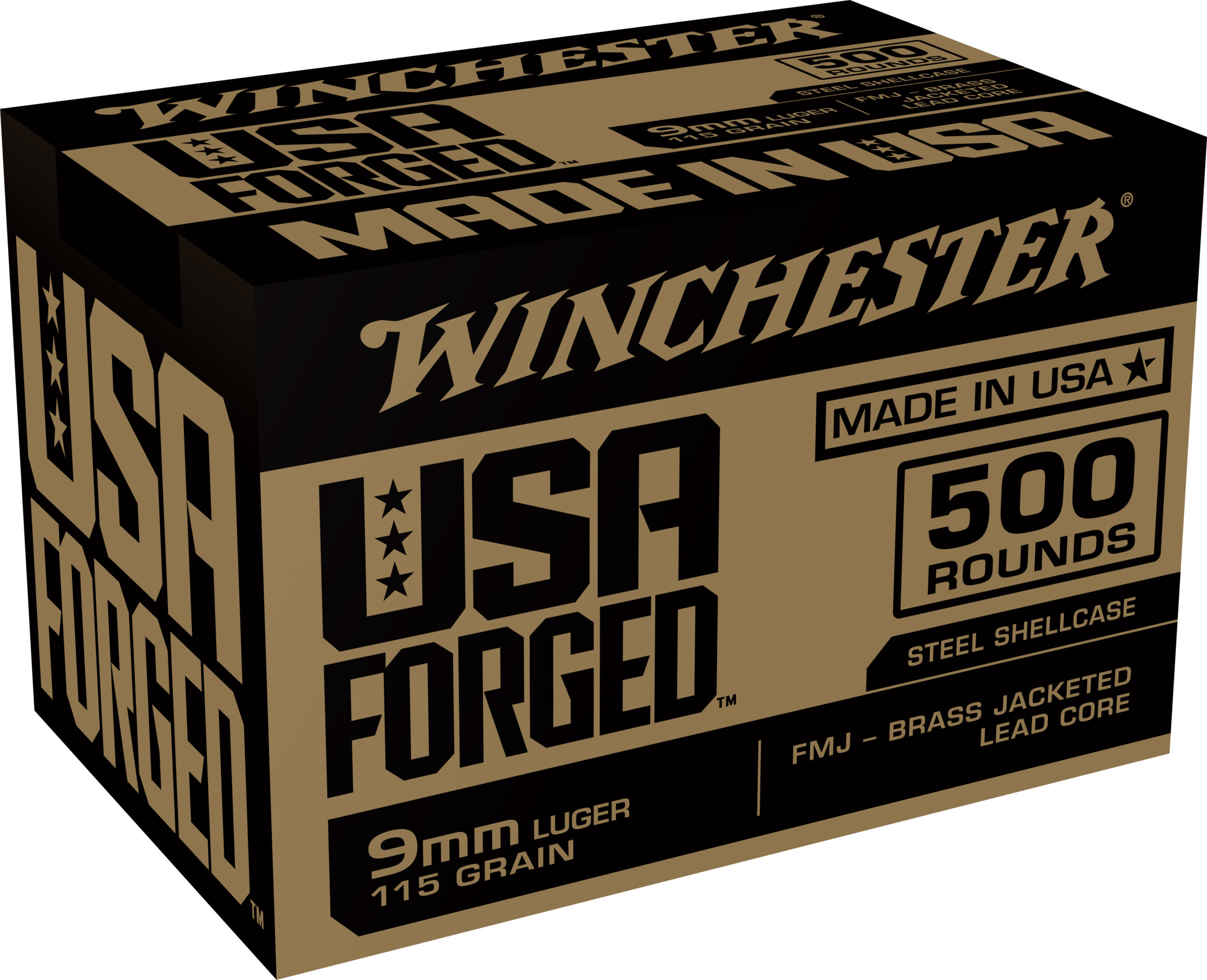 Winchester 9mm 115 gr FMJ Steel 500 rd