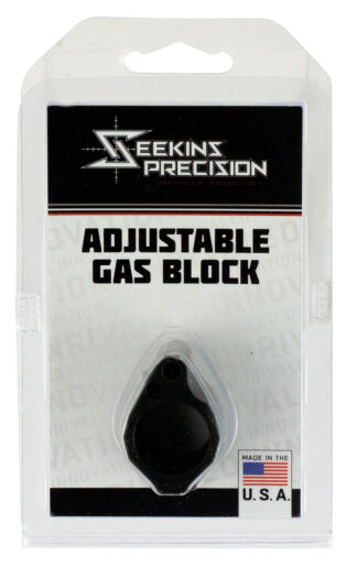 Seekins Precision Low Profile Adjustable Gas Block 1.37 in x 0.94 in Black Melonite .750