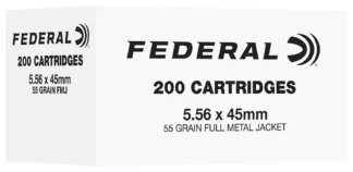 FEDERAL 5.56 NATO 55GR FMJ 200RD/BX 5BX/CS